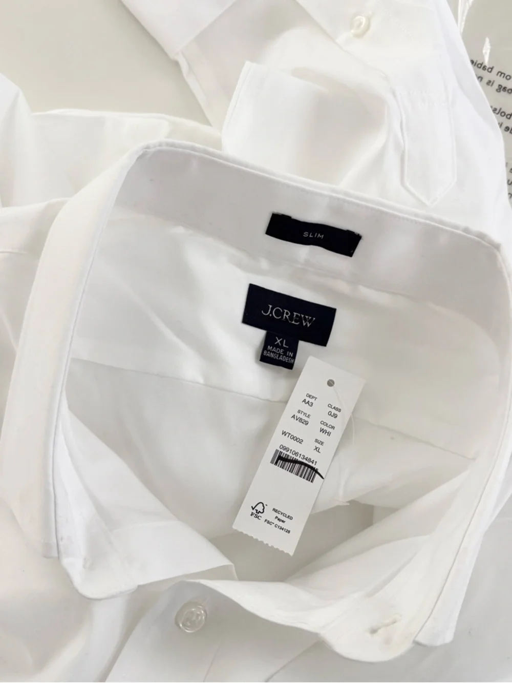 NWT J. Crew Bowery Wrinkle-free Dress Shirt Spread Collar White
